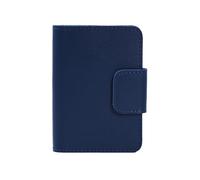 INCARNE Leather Passport Holder with AirTag Slot - Passport Holder Travel Wallet with Card Slots & Note Compartment, Magnetic Closure, Genuine Leather, Classic Blue, Standard passport fit
