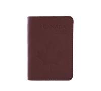 INCARNE US Passport Cover - Passport Wallet - Passport Sleeve with Card Slots & Note Compartment, Classic Brown, Standard passport fit, Maple Canada