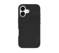 Incase ICON Case with Woolenex & MagSafe for iPhone 16 - Durable, Stylish, Protective, Lightweight, Water-Resistant, Scratch-Resistant with Wireless Magsafe Charging - Obsidian Pebbled Plant Leather