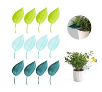 Incauca 12 PCS Plant Watering Leaf, 3 Color Leaflow Plant Pot Watering Funnel Devices, Creative House Flower Water Funnel, Drip Irrigation System for Indoor and Outdoor Potted Houseplants