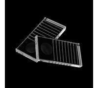 INCAUCA 2-In-1 Lash Trays for Lash Extensions 10 x 5 x 1 cm, Crystal Glass Lash Tile, Lash Tray Adhesive Glue Holder, False Eyelash Pallet Strip Organizer (2 Pieces)