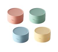 INCAUCA 4 Colors Soap Holder Travel Case, Round Travel Soap Dish, Portable Plastic Bar Soap Container for Traveling, Leak Proof Soap Box with Lid, Soap Saver Sponge Tray for Gym Outdoor (A)