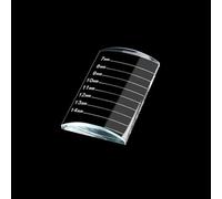 INCAUCA Arc Lash Tiles for Lash Extension, Clear Glass Lash Trays, Lash Pallet for Lash Extensions, Eyelash Extension Crystal Pallet Lash Holder Tray, 1 Pack