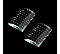 INCAUCA Arc Lash Tiles for Lash Extension, Clear Glass Lash Trays, Lash Pallet for Lash Extensions, Eyelash Extension Crystal Pallet Lash Holder Tray, 2 Pack