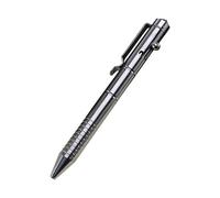 Incdnn Solid Titanium Alloy Gel Ink Pen Vintage Bolt Action Writing Tool Stationeries Office Supplies