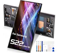 Incell Display for Samsung Galaxy S22 Ultra 5G LCD Screen Replacement for Galaxy S22 Ultra 5G LCD Display Touch Screen Digitizer Assembly Repair Kit SM-S908U SM-S908A SM-S908W (Black with Frame)