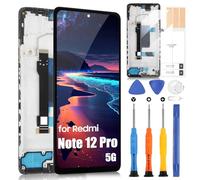 Incell Display for Xiaomi Redmi Note 12 Pro 5G LCD Screen Replacement for Redmi Note 12 Pro 5G 22101316G Screen Replacement Digitizer Assembly with Repair Kit (Black with Frame, 6.67 Inches)