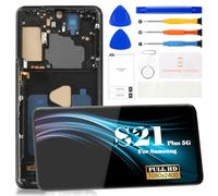 Incell for Samsung Galaxy S21+ 5G LCD Screen Replacement for Galaxy S21 Plus 5g LCD Display for SM-G996B SM-G996U Digitizer Touch Screen Assembly Repair Part With Frame (Phantom Black)