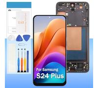 Incell Screen Replacement for Samsung Galaxy S24 Plus SM-S926U S926A S926W LCD Display 6.7" LCD Touch Digitizer Assembly - Black with Frame