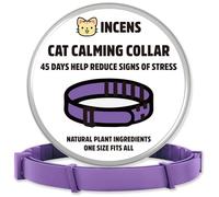 INCENS Calming Collar for Cats, Cat Calming Collar Anxiety Relief Adjustable,Essential Oil Collar with 45 Days for Kitten Medium Large Cats purple-1Pcs