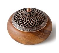 Incense Burner, Acacia Wood Incense Burner, Incense Holder for Sticks, Home Decor, Zen Decor, Meditation Tools, Yoga Tools, Round Shape