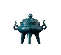 Incense Burner Antique Ceramic Three-legged High-foot Incense Burner Household Indoor Sandalwood Censer(B)