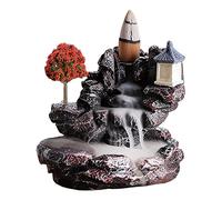 Incense Burner,Backflow Incense Holder Ceramic Handmade Cencer Tower Holder Home Offices Decoration