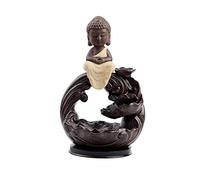 Incense Burner Ceramic Little Monk Buddha Waterfall Censer Creatives Home Decor With Decoration Smoke Incense Holder Home Decor(A)