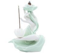 Incense Burner Creative Ceramic Backflow Incense Burner Ornaments Buddha's Hand Lotus Heart Home Censer