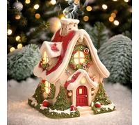 Incense Burner, Cute Christmas Log Cabin Incense Burner, Resin Cone, Portable Holder for Holiday Decor Home Indoor Gifts, Cone Holder