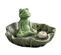 Incense Burner Holder - 11.5x7cm Handmade Ceramic Frog Incense Stick Burner | Multi Functional Scent Diffuser Tool For Kitchen Apartment Restaurant Bedroom