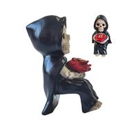 Incense Burner Holder - Skull Gothic Decoration Small | Zen Statue Incense Stick Holder for Living Room Bedroom Office Home Cafe Altar Meditation Reading