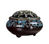 Incense Burner, Incense Burner Holder, Ceramic Incense Burner with Lid, Ceramic Coil Zen Chinese Burning Home Ornaments for Cones & Incense