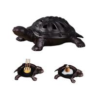 Incense Burner, Incense Holder with Incense Stick Holder, Vintage Censer Metal Turtle Ash Catcher, use for Stick or Coil Incense, Sage Cones and Frankincense