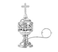 Incense Burner, Metal Aroma Burner Stand Frankincense Charcoal Incense Holder Home Decoration for Aromatherapy, Yoga and Spa, Home and Christian Church Censer