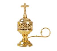 Incense Burner, Metal Aroma Burner Stand Frankincense Charcoal Incense Holder Home Decoration for Aromatherapy, Yoga and Spa, Home and Christian Church Censer