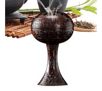 Incense Burner Metal, Zinc Alloy Incense Holder, Home Decor Sculptures for Relaxation Meditation Yoga Room Hotel Patio Ceremony Temple Church Restaurant Outdoor Country