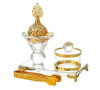 Incense Burner,Middle Eastern Coil Incense Burner Holder with Tong | Home Scented Candle Stick Holder Decoration for Table Centerpiece Meditation Yoga Spa Room