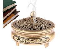 Incense Burner - Mini Copper Alloy Diffuser for Home and Camping | Portable Coil Holder and Finger Burner | Compact Metal Incense Burner for Outdoor Relaxation, Zen Indoor