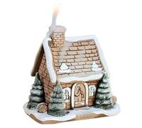Incense Burner Resin Log Cabin Incense Cone Burner Creative Cone Holder for Christmas Decor Indoor Home Use