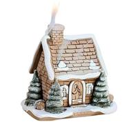 Incense Burner Resin Log Cabin Incense Cone Burner Creative Cone Holder for Christmas Decor Indoor Home Use