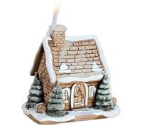 Incense Burner Resin Log Cabin Incense Cone Burner Creative Cone Holder for Christmas Decor Indoor Home Use
