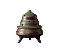 Incense Burner Retro Zen Ceramic Three-legged Incense Burner Indoor Household Aromatherapy Tea Ceremony Ornaments Censer