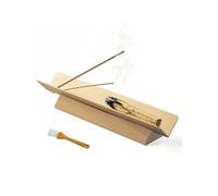 Incense Burner Stick Holder with 2 Holes, Aluminum Alloy Ash Catcher for Counters, Meditation Room, Yoga, Office, Home Decor(Rose Gold) (Corner)