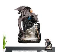Incense Burner Waterfall Incense Burner Unbreakable Ceramic Backflow Cone Burner Ornament Warm Atmosphere Home Decor Incense Burner for Kitchen Bedroom Yoga Room Study