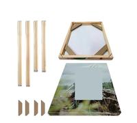 Incense burner Wooden Photo Frame DIY Solid Wood Painting Frame 30-120cm x 30-100cm Pack of 4(Height 30cm,Width 45cm)
