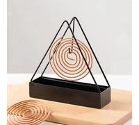 Incense Citronella Coils Holder | Hangable Gnat Coil Incense Burner | Triangular Coil Holder | Aromatherapy Holder Stand | With Handle | For Home Garden Outdoor