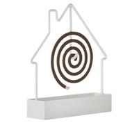 Incense Coil Burner - Decorative Iron House Shape with Hook - Incense Ash Catcher Tray - for Meditation Room Yoga Studio Bedroom Dormitory Office Apartment