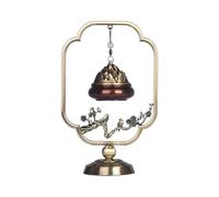 incense cone burner Home Copper Backflow Incense Burner Indoor Hanging Creative Ornament Incense Holder Room Decor(Gold)