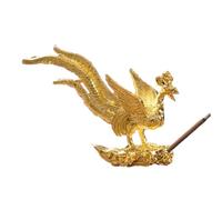 Incense Cone Burner - Phoenix Metal Incense Cone Burner Ornaments | Incense Burner | Church Charcoal Incense Burner for Incense Holder Garden Sculpture Decoration | Port