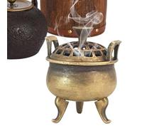 Incense Cone Censer: Portable Aromatherapy Ornament, Metal Ash Catcher | Meditation Antique Coil Burner With Lid, Antique Metal Abenser For Yoga Spa Church At A