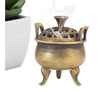 Incense Cone Holder, Cone Incense Burner with Lid, Metal Incense Burner, Portable Ash Collector, Aromatherapy Decoration for Yoga, Church, Home, Outdoor, Spa
