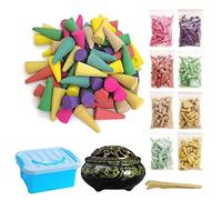 Incense Cones, 8 Mixed (320 Cones Total) Cone Incense Scents, And A Ceramic Incense Burner. Natural Scent Cone, For Meditation, Yoga, Purification, and Aromatherapy.
