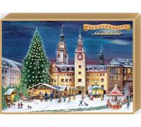 Incense Cones Advent Calendar with 24 Crottendorfer Incense Cones, Chemnitz Motif