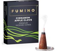 Incense Cones Cinnamon Apple Clove 15 Pack - Handmade Natural, Long Burn