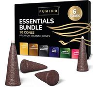 Incense Cones Fumino Fresh Multipack Essentials Bundle 6 Boxes 90 Pieces Masala Agarbatti Joss Fragrance for Relaxation and Meditation, Home and House Decor Scent