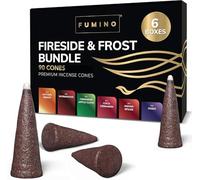 Incense Cones Fumino Fresh Multipack Fireside & Frost Bundle 6 Boxes 90 Pieces Masala Agarbatti Joss Fragrance for Relaxation and Meditation, Home and House Decor Scent