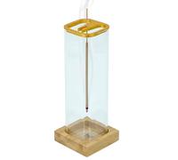 Incense Holder - Anti-Ash Flying Incense Stick Holders, Modern Incense Holder with Glass Ash Catcher & Wooden Base, Incense Burner Holder for Spa, Yoga, Meditation, Home Relaxation