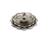 Incense Holder Base Retro Cord Incense Burner Indoor Plate Lotus Cone Holder is Suitable for Home, Bedroom, Living Room, Office, Hotel, Coffee Shop, Yoga, Sauna(A)