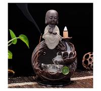 Incense Holder Creative Aromatherapy Furnace Backflow Incense Burner Home Creative Decoration Smoke Backflow Sandalwood Incense Burner Ceramic Agarwood Tower Incense(B)